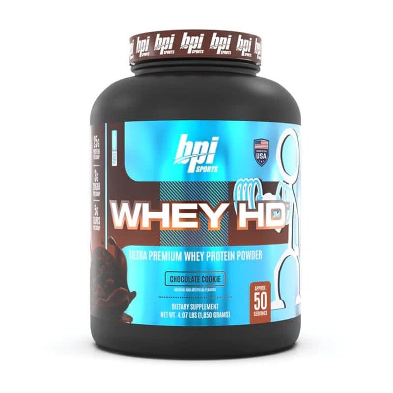 BPI SPORTS HD Ultra Premimum Whey Protein Powder 4.7 Lbs 1850G MILK & COOKIES