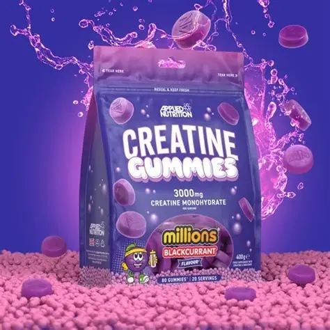 APPLIED NUTRITION CREATINE GUMMIES 3000MG 400GM MILLIONS BLACK CURRANT