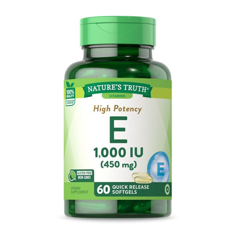 NATURES TRUTH High Potency E 450 MG (1000 IU) 60 Quick Release Softgel)