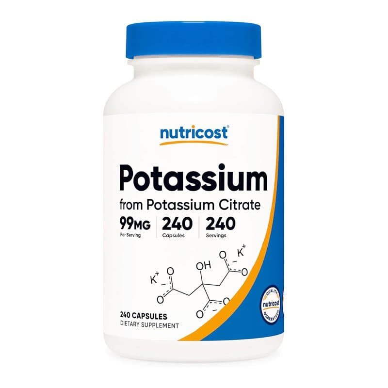NUTRICOST POTASSIUM CITRATE CAP 99MG 240CAP