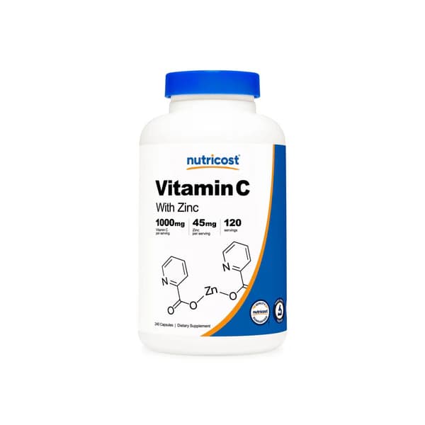 Nutricost Vitamin C with Zinc 1000mg/45mg 120 Servings